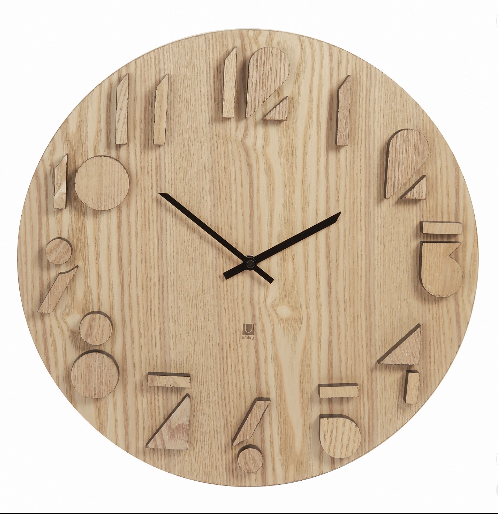 Umbra Shadow Wall Clock Natural Wishbox Online