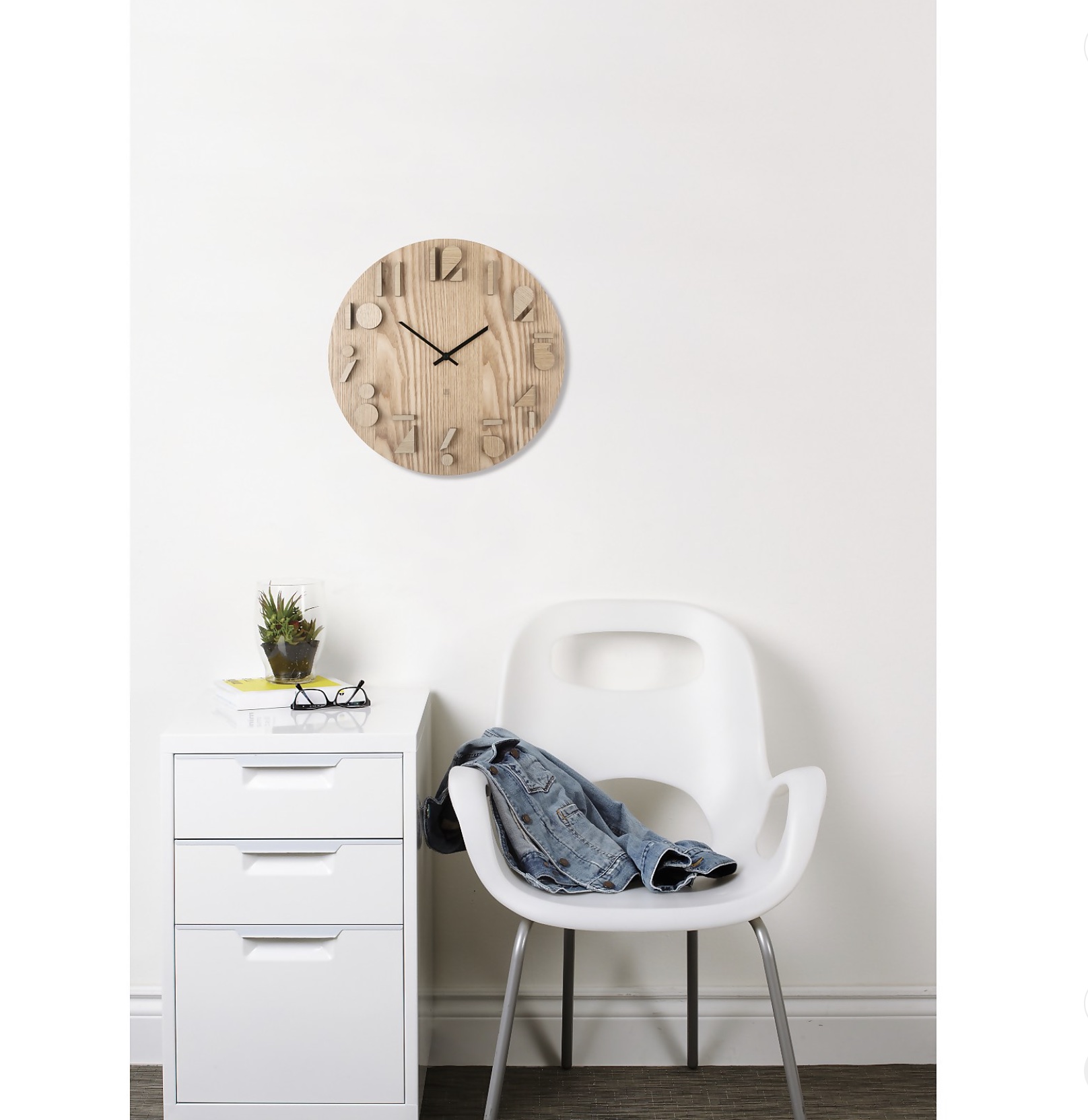 Umbra Shadow Wall Clock Natural Wishbox Online