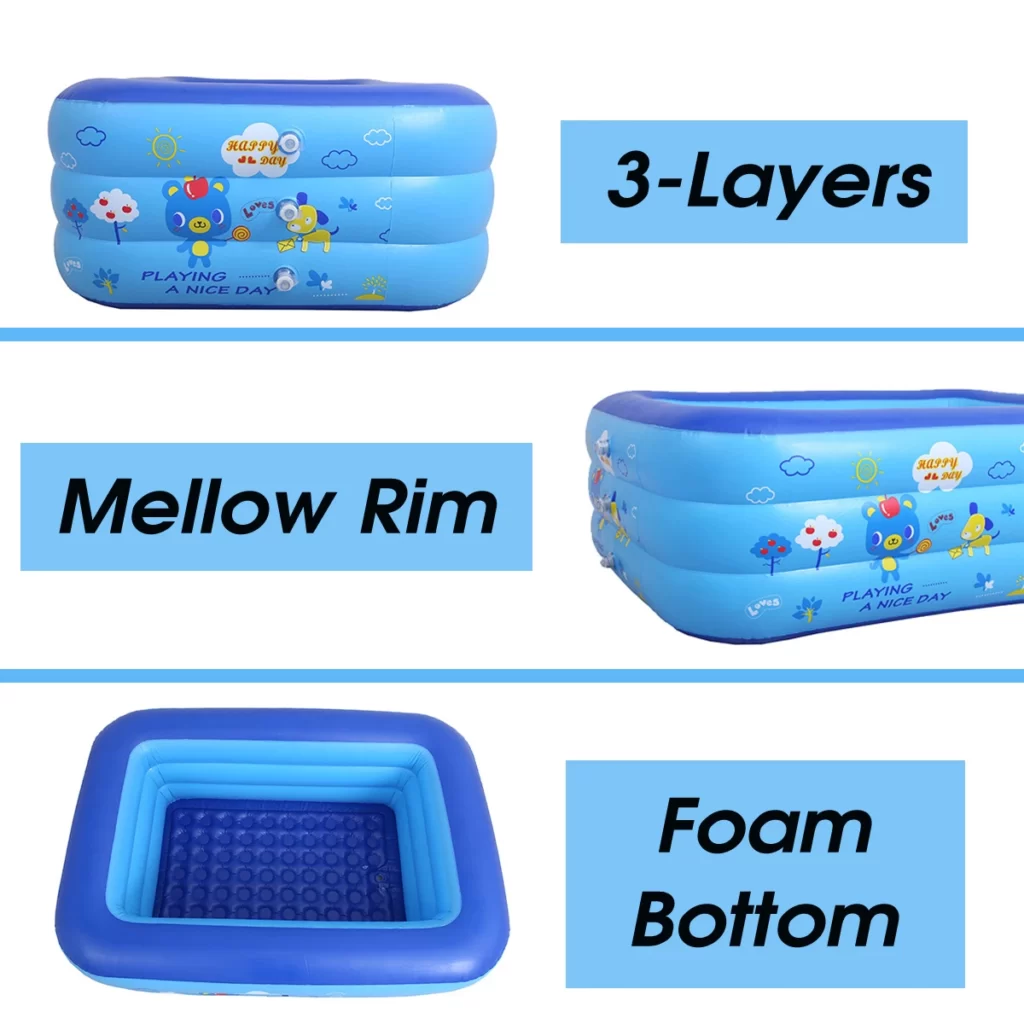 1.8M Kids Inflatable Swimming Pool Childs Toddlers Family Backyard ...